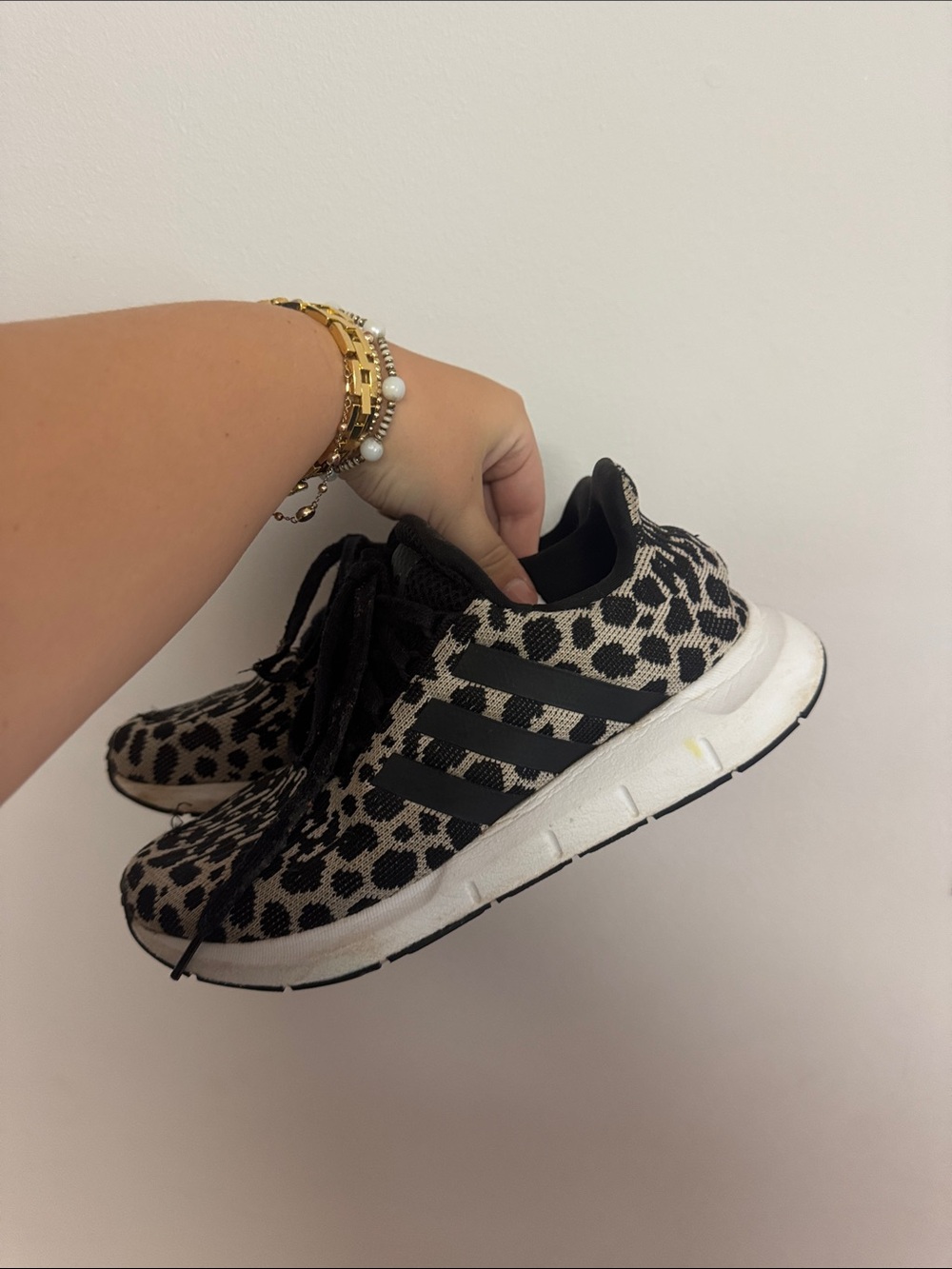 adidas Women's Leopard Knit Sneakers - Black/Tan